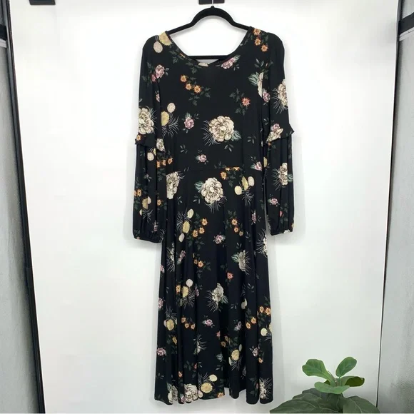Dorothy Perkins | Dresses | Dorothy Perkins Long Sleeve Floral Maxi Dress  Size 8 | Poshmark